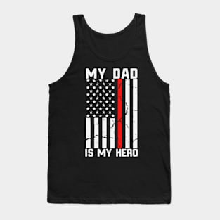 My Dad is My Hero American USA Flag Tank Top